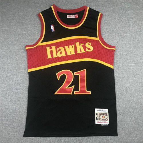 NBA 21 Wilkins Hawks Maillot noir